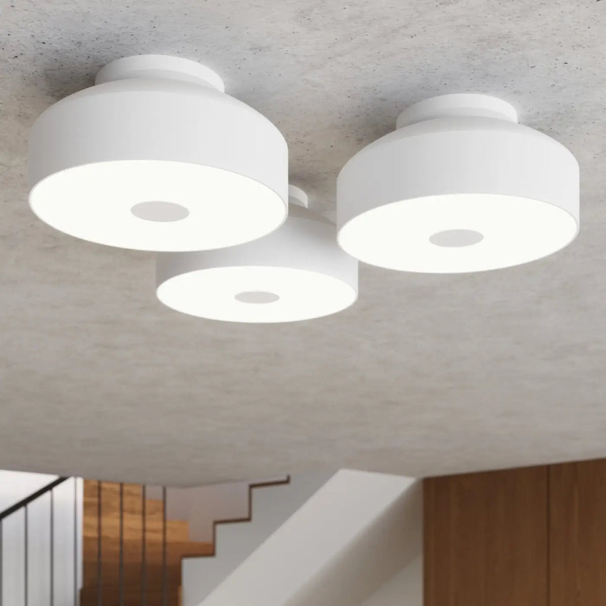 Plafonnier Blanc Moderne - Dalumea - vue 8