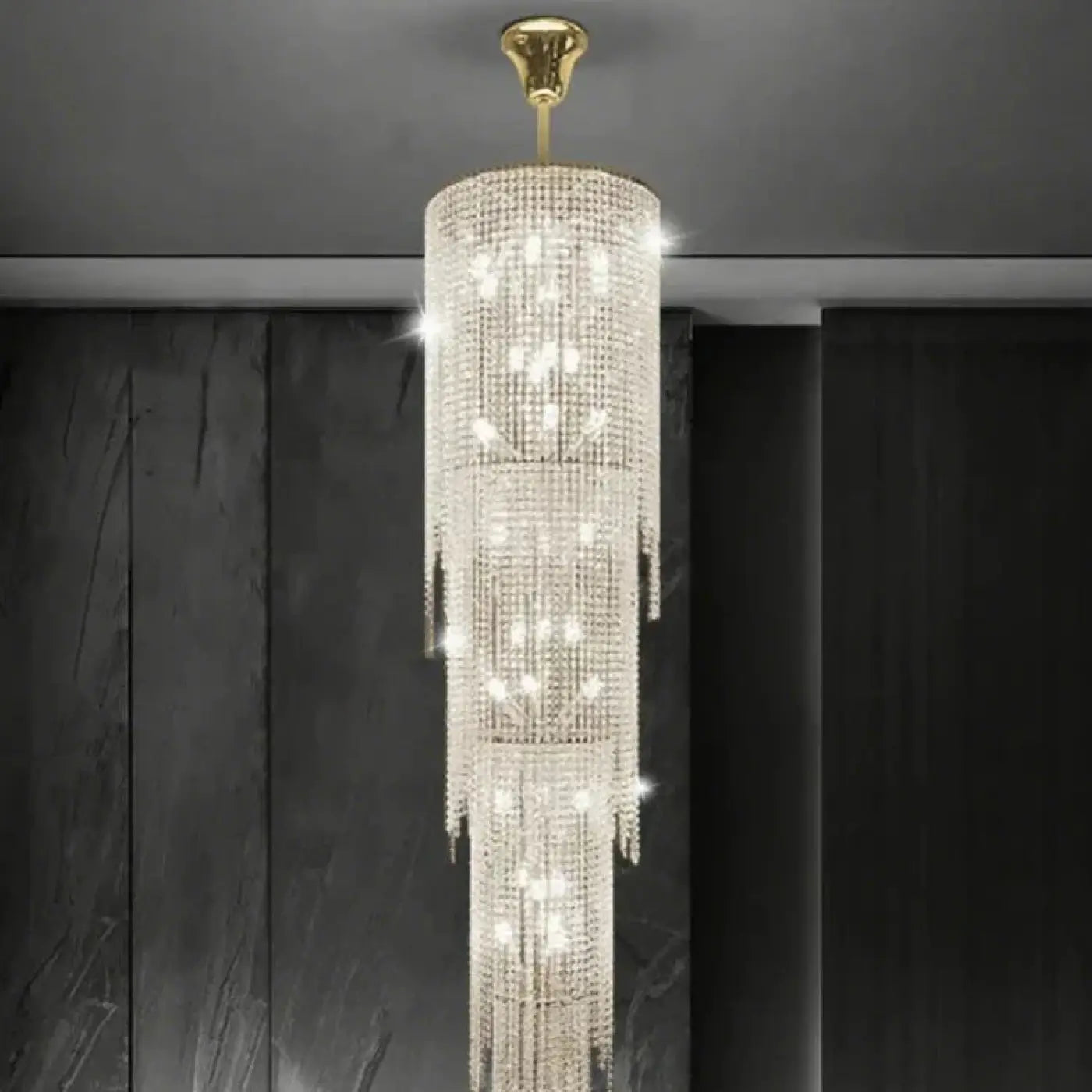 Suspension Cristal LED Verticale Luxe - Dalumea - vue 2
