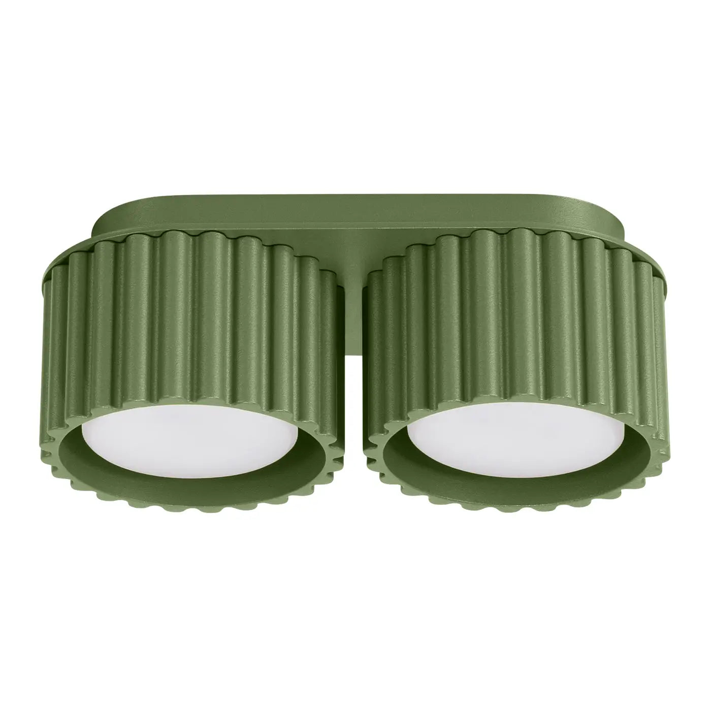 Plafonnier Double Spot Vert Olive - Dalumea - vue 6