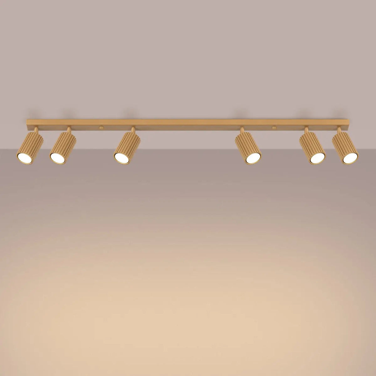 Plafonnier Spots Orientables Doré 6 Lumières - Dalumea - vue 1