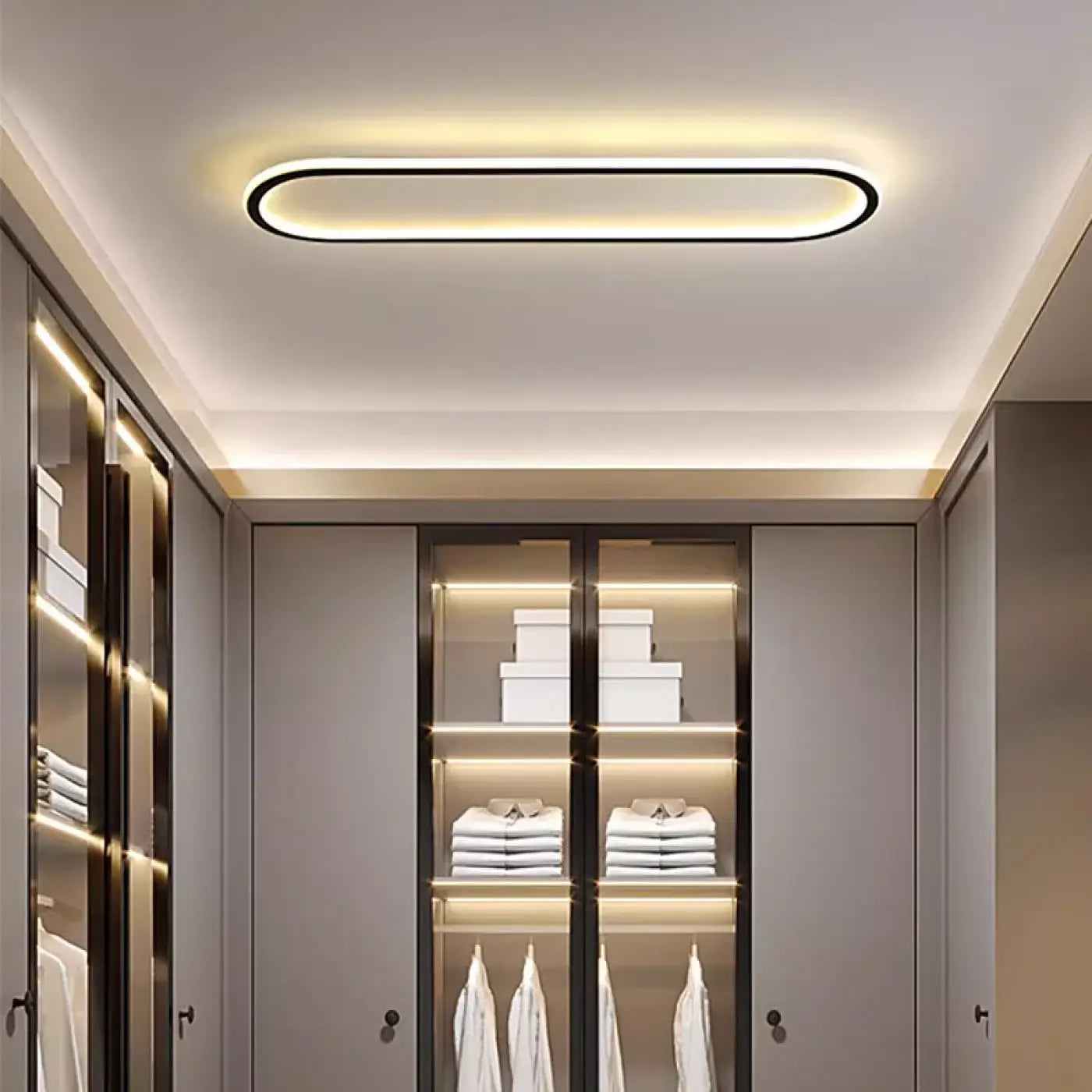 Plafonnier LED Ovale Cadre Fin Minimaliste - Dalumea - vue 1