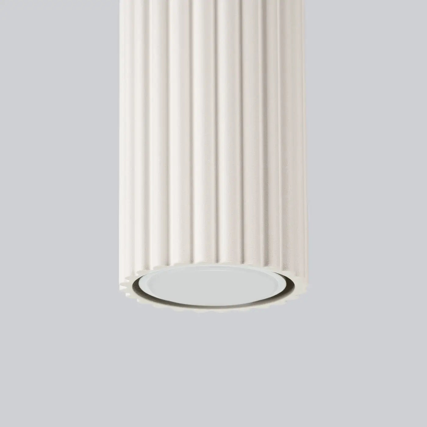 Plafonnier Cylindrique Beige Cannelé - Dalumea - vue 4
