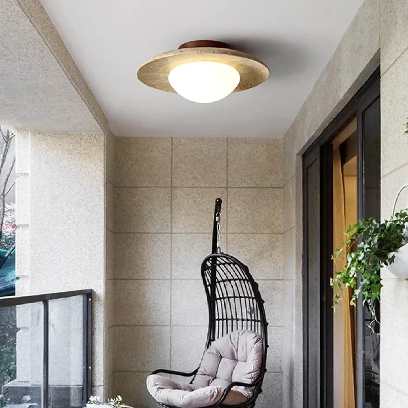 Plafonnier Béton LED Moderne - Dalumea - vue 1