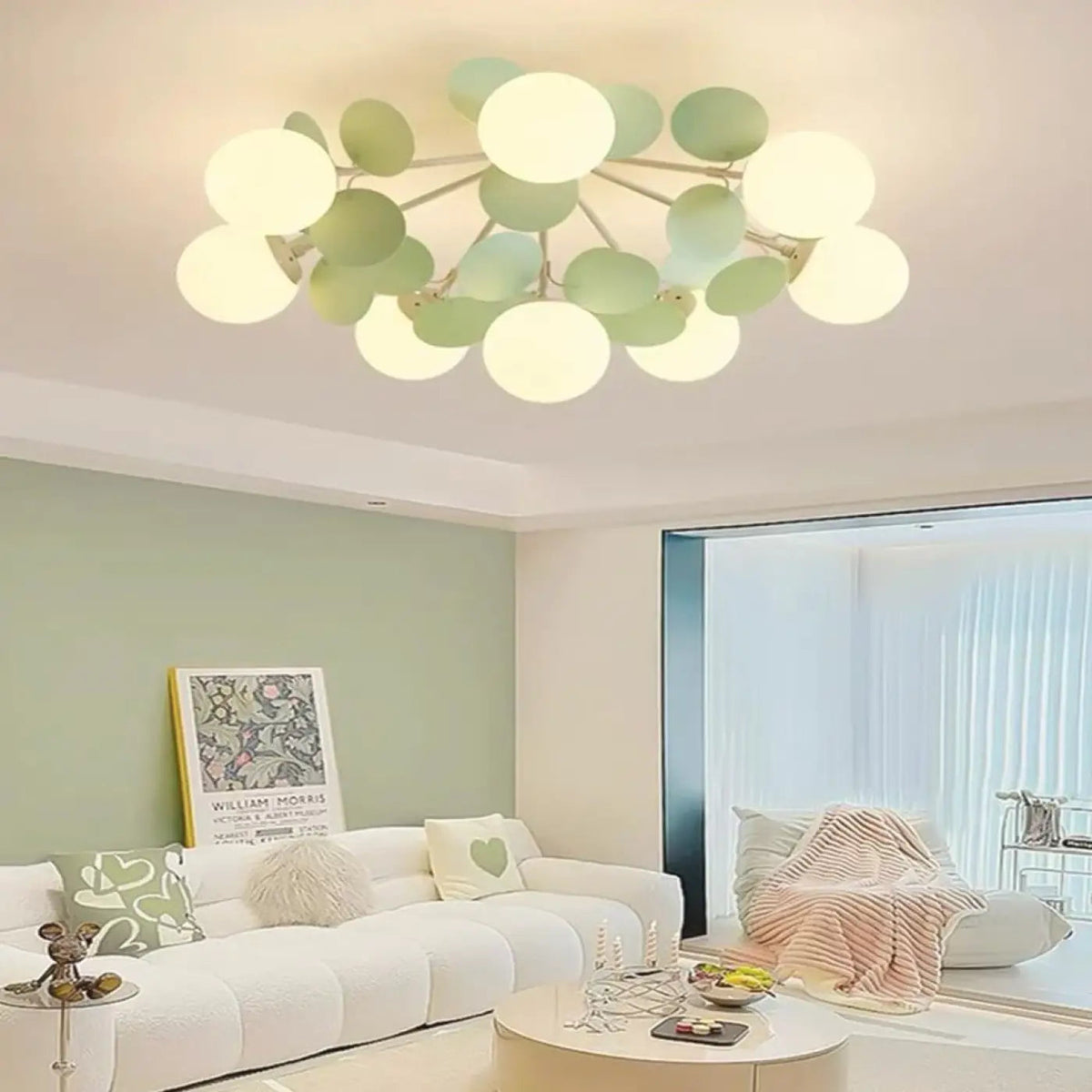 Plafonnier Globes LED Vert Clair - Dalumea - vue 5