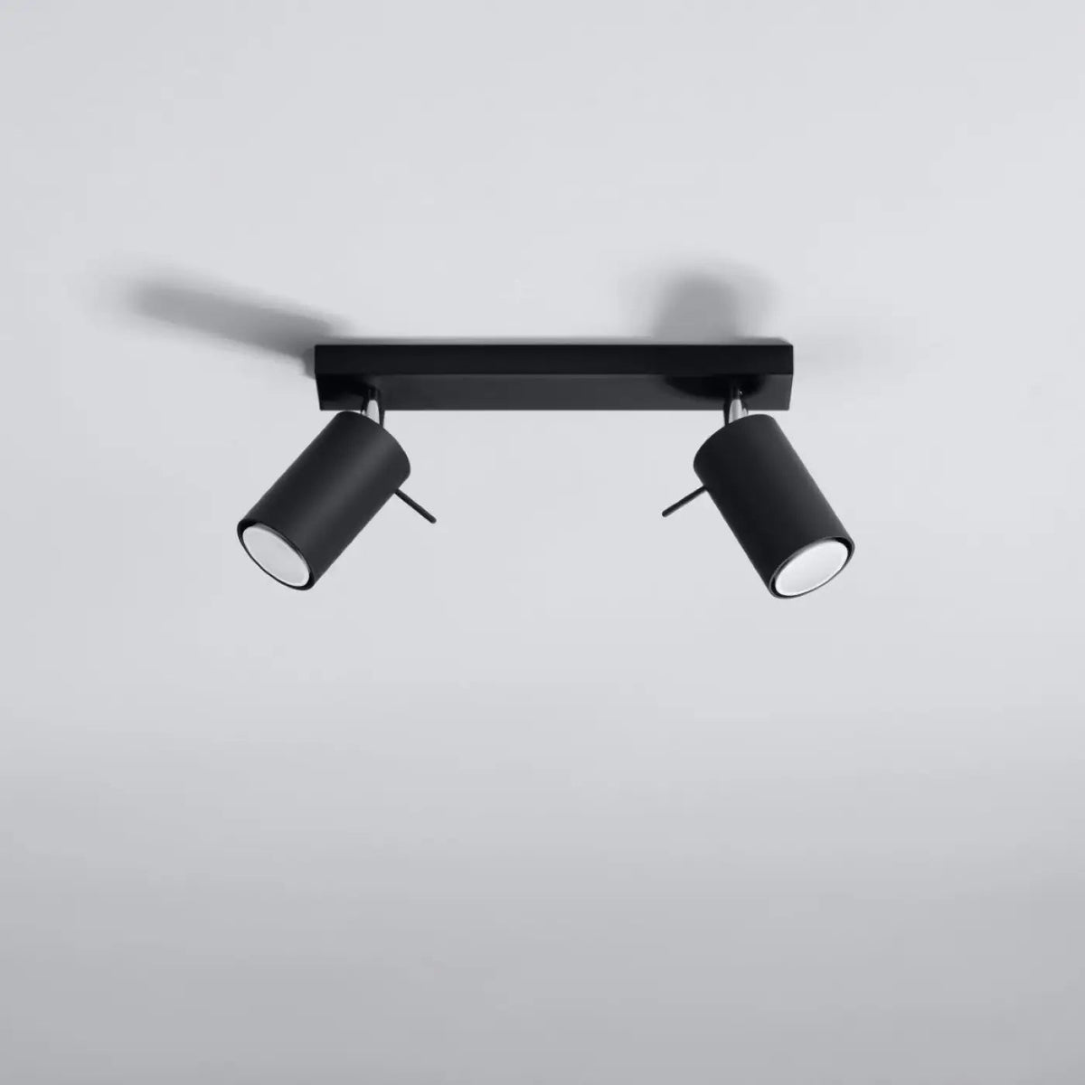 Plafonnier Rail 2 Spots Noir