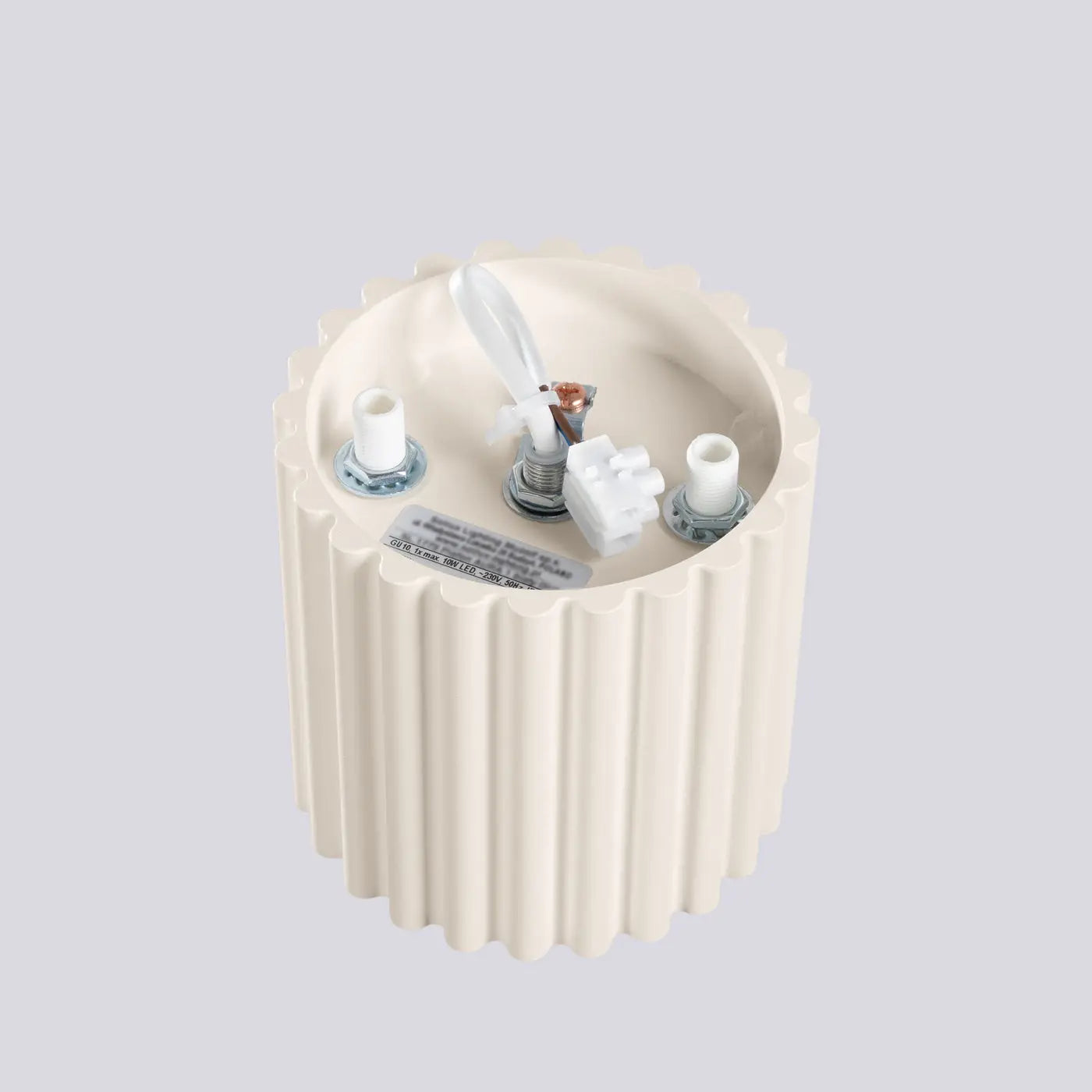 Plafonnier Cylindre Strié Beige - Dalumea - vue 5