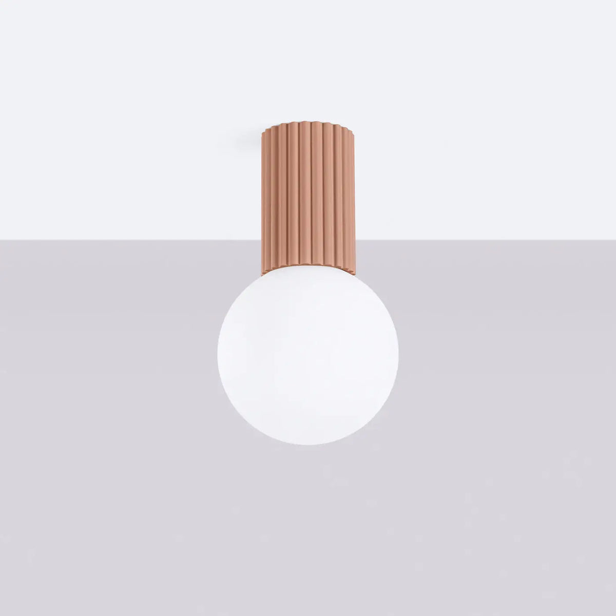 Plafonnier Minimaliste Moka Globe Opalin