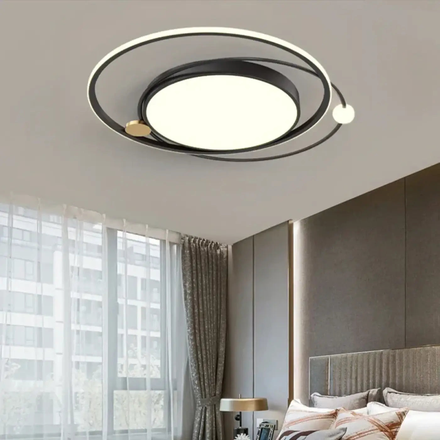 Plafonnier Anneaux Entrelacés Design Contemporain - Dalumea - vue 2