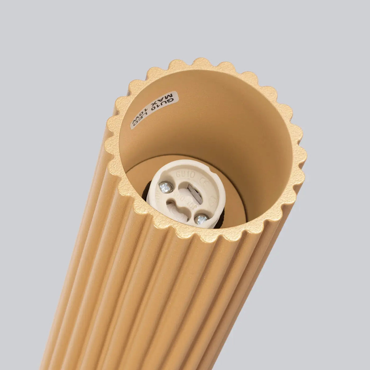 Plafonnier Cylindrique Doré Cannelé - Dalumea - vue 5