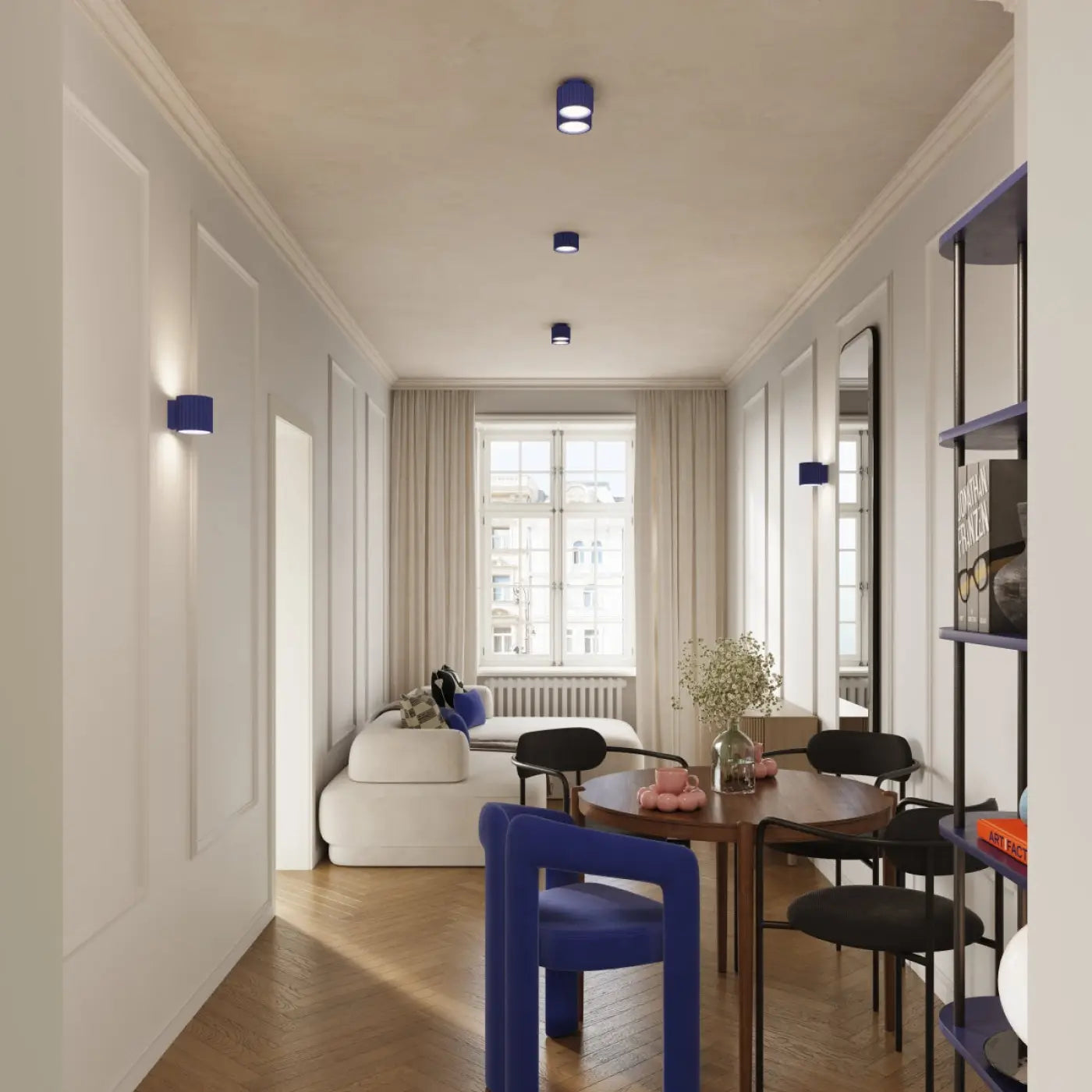 Plafonnier Double Spot Bleu Outremer - Dalumea - vue 7