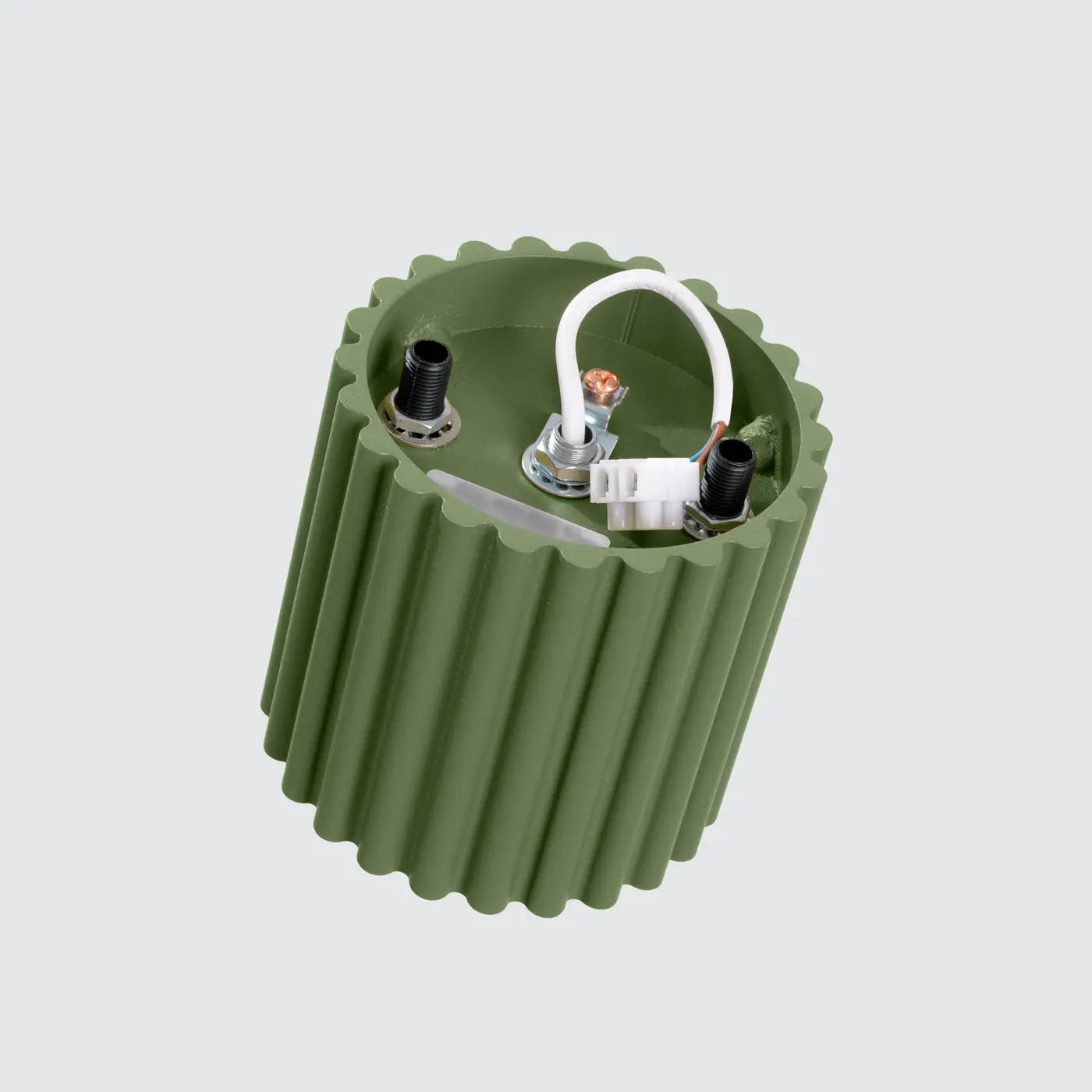 Plafonnier Cylindrique Compact Vert Olive - Dalumea - vue 5