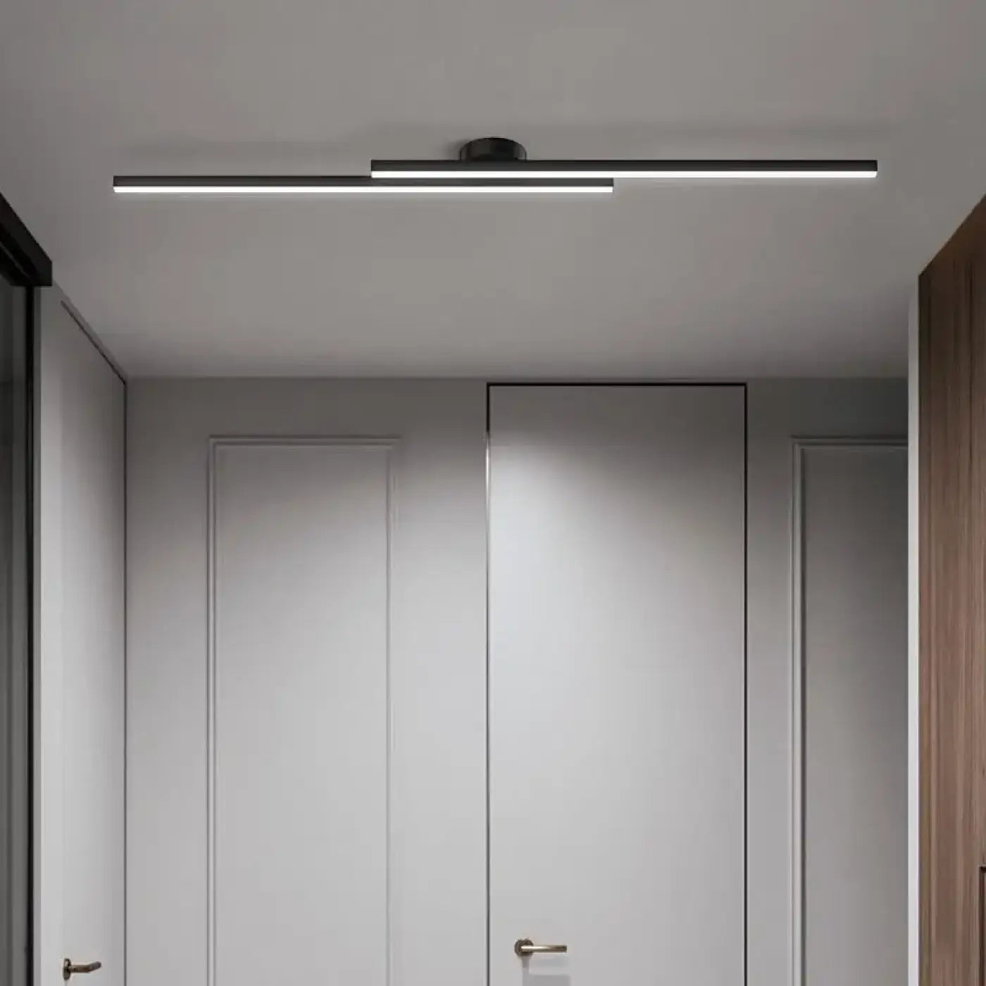 Plafonnier LED Noir Orientable Linéaire - Dalumea - vue 6