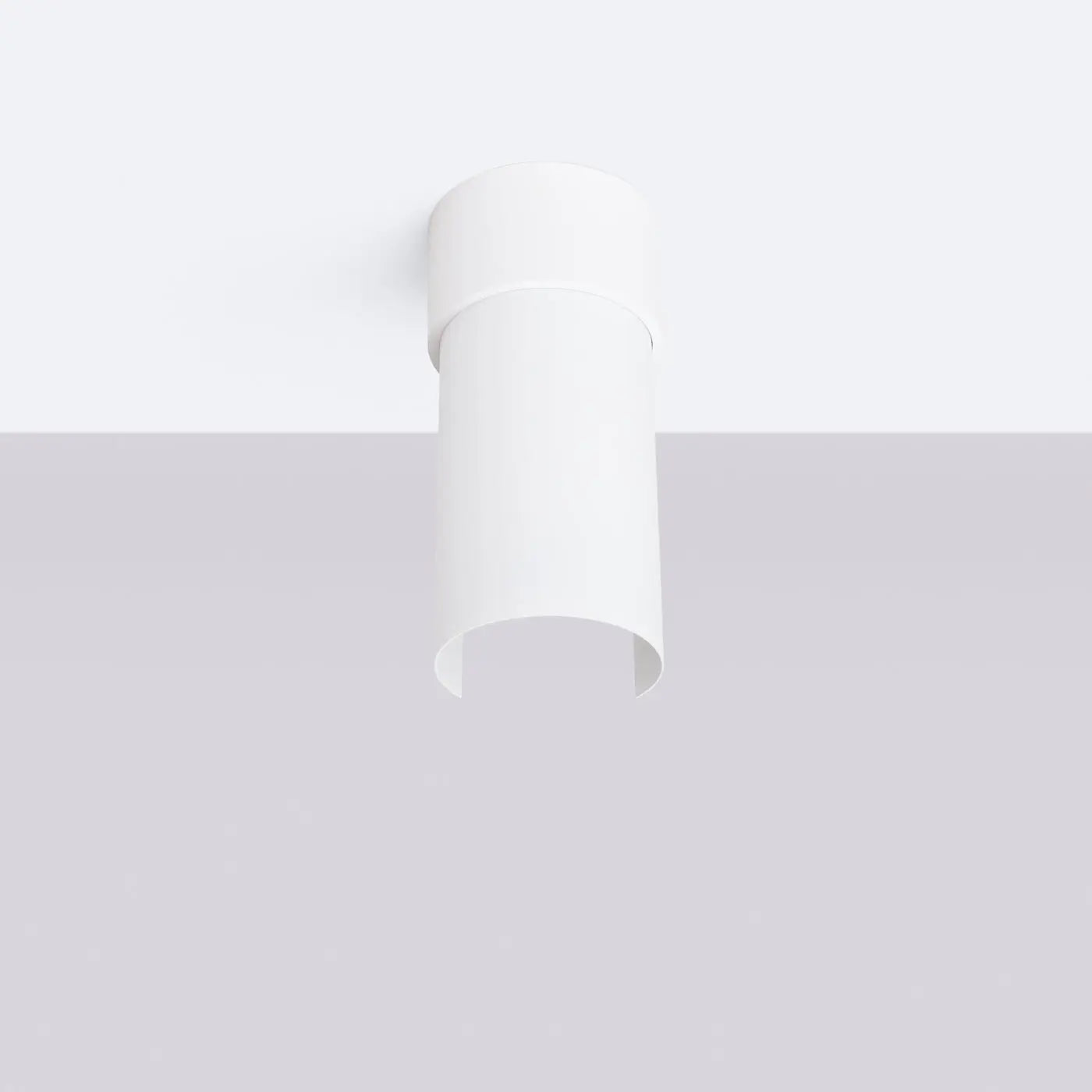 Plafonnier Blanc Cylindre Minimaliste - Dalumea - vue 2