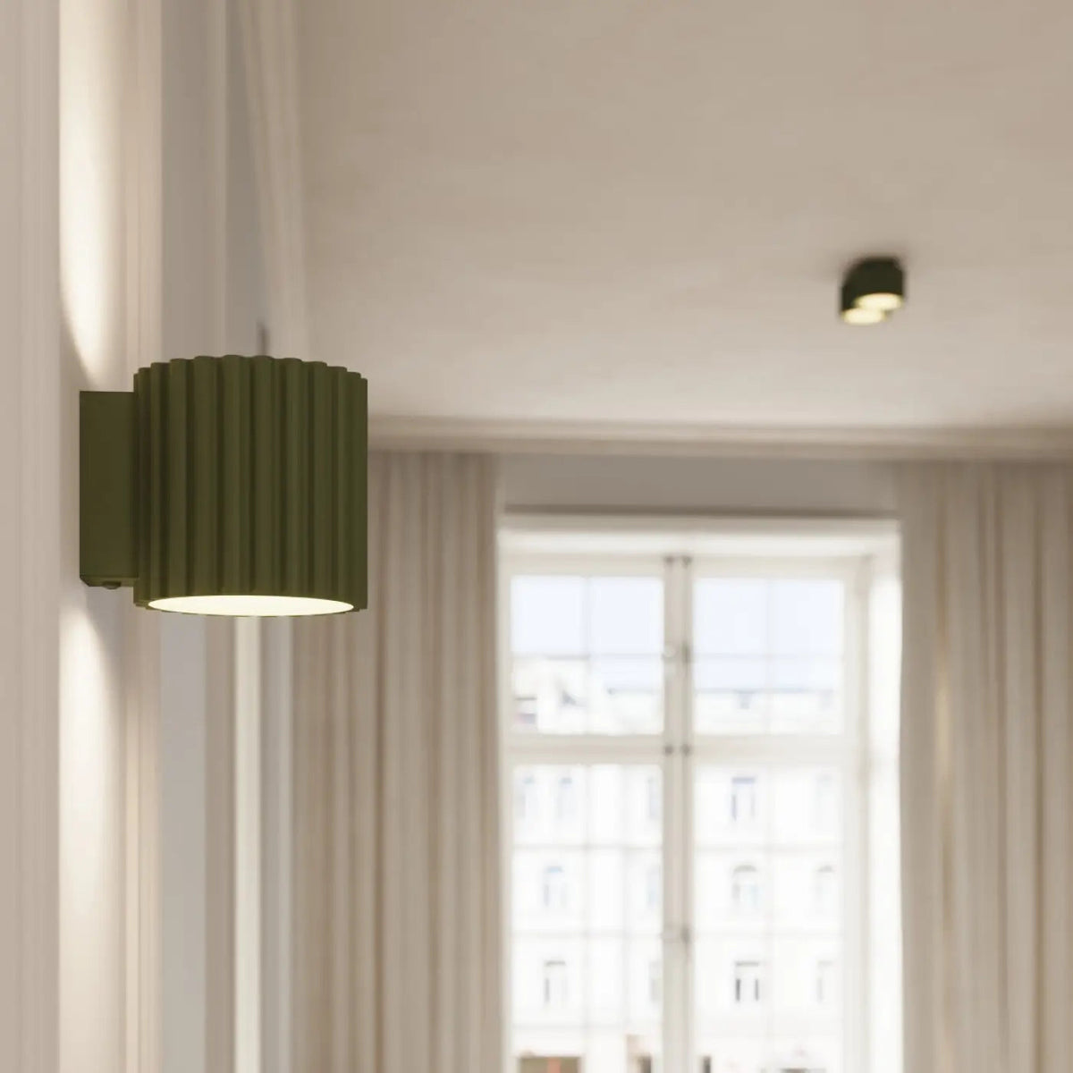 Plafonnier Double Spot Vert Olive - Dalumea - vue 9
