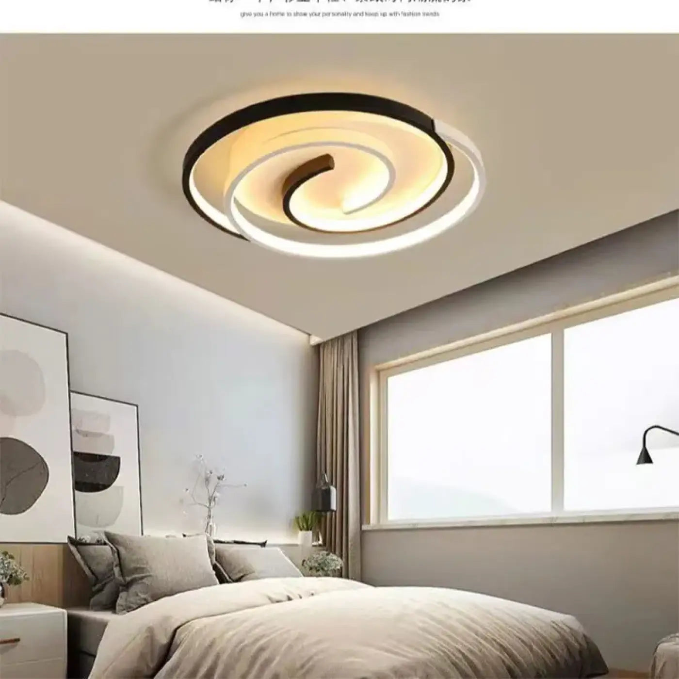 Plafonnier LED Design Spirale Géométrique - Dalumea - vue 4