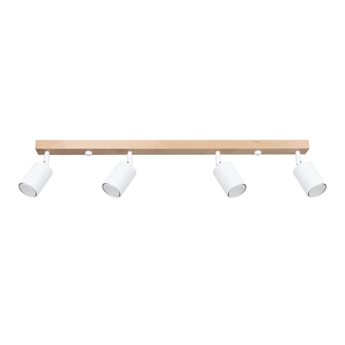 Plafonnier Rail Bois Blanc 4 Spots - Dalumea - vue 4