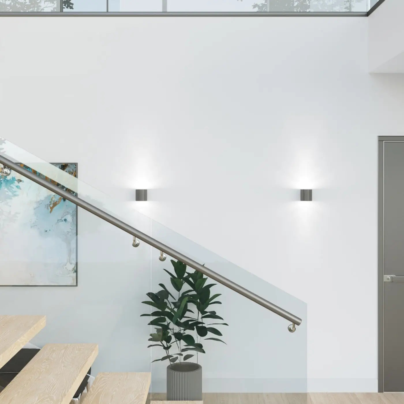 Plafonnier LED Anthracite Cylindre - Dalumea - vue 6