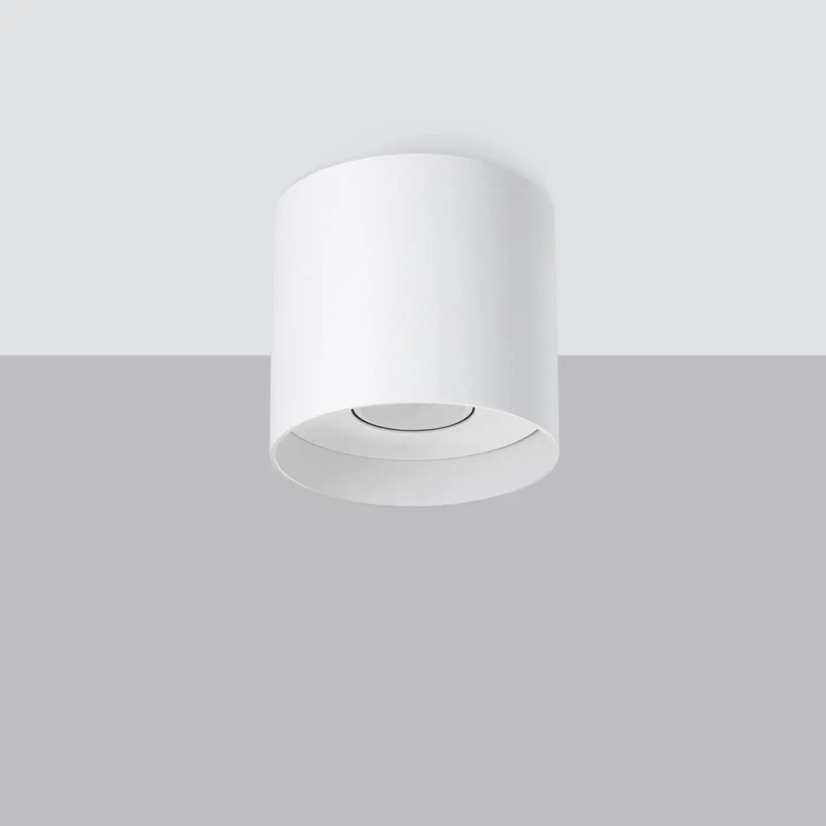 Plafonnier Cylindrique Lisse Blanc Minimaliste