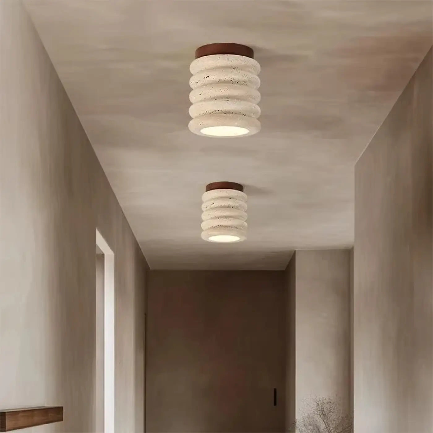 Plafonnier Travertin Bois Design - Dalumea - vue 5
