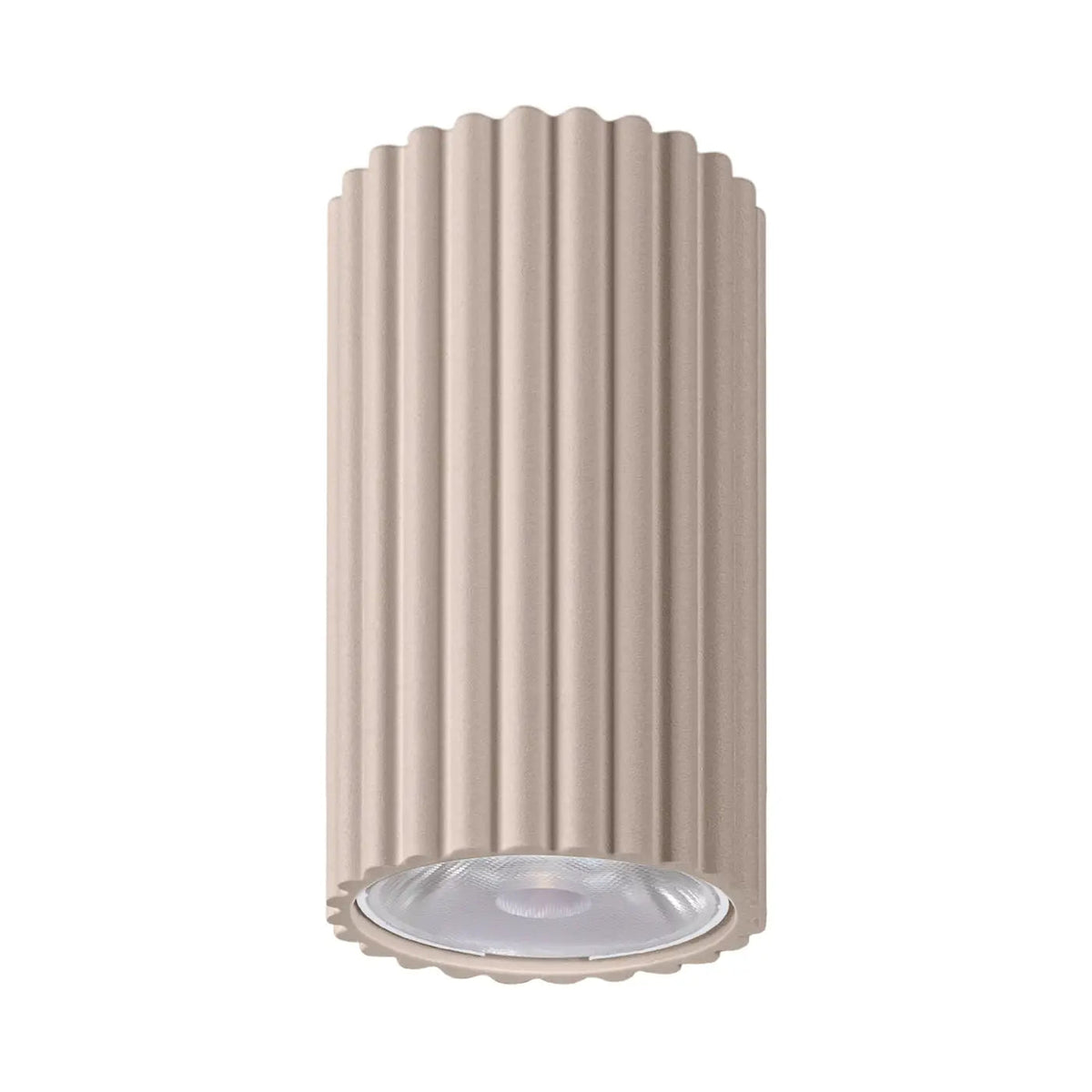 Plafonnier LED Taupe Cylindre Moderne - Dalumea - vue 1