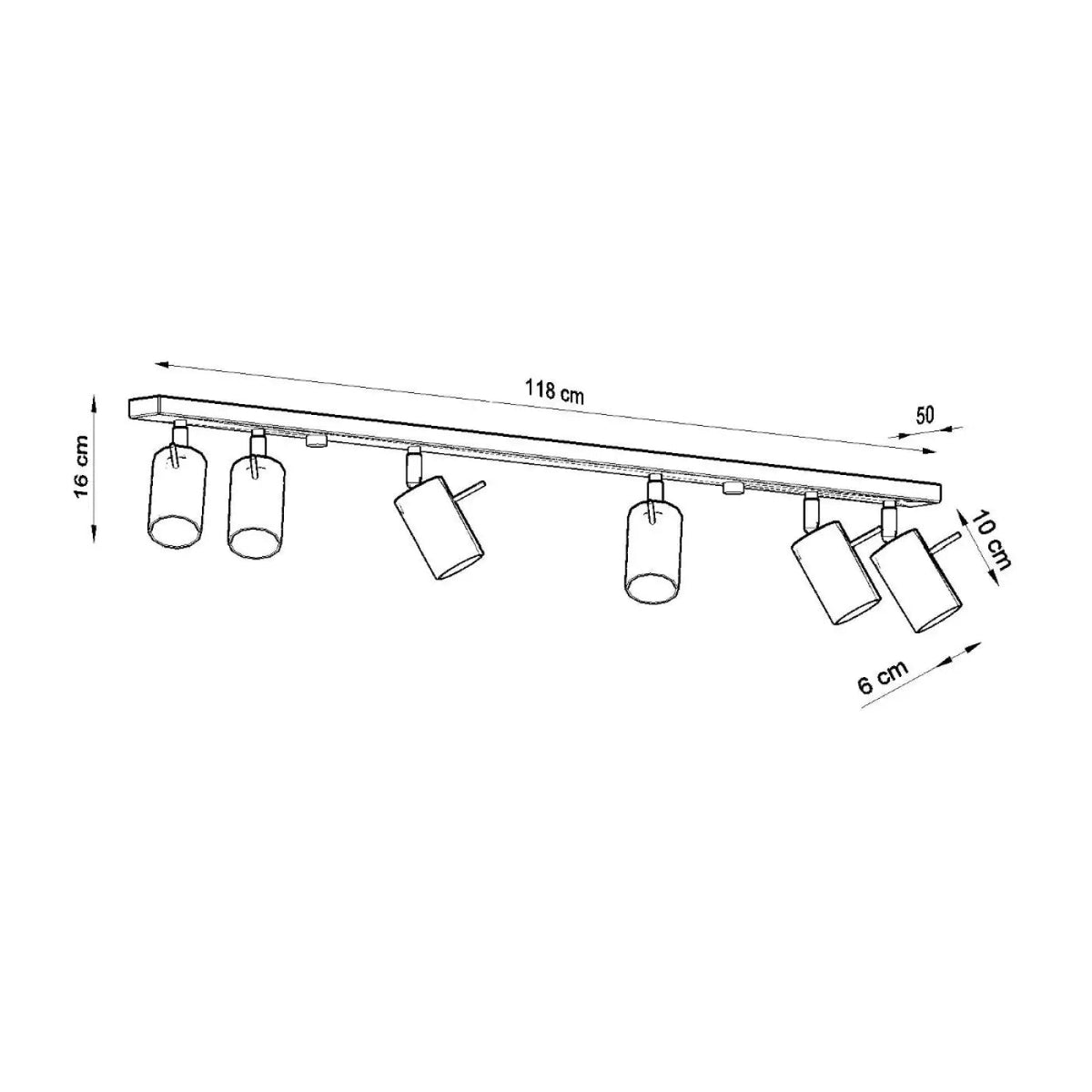Plafonnier 6 Spots Orientables Linéaire - Dalumea - vue 6