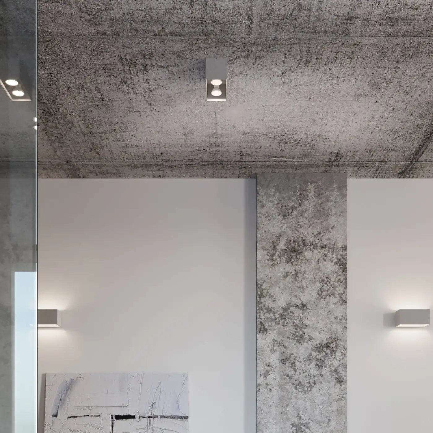 Plafonnier Double Spot Bloc Unique Gris - Dalumea - vue 7