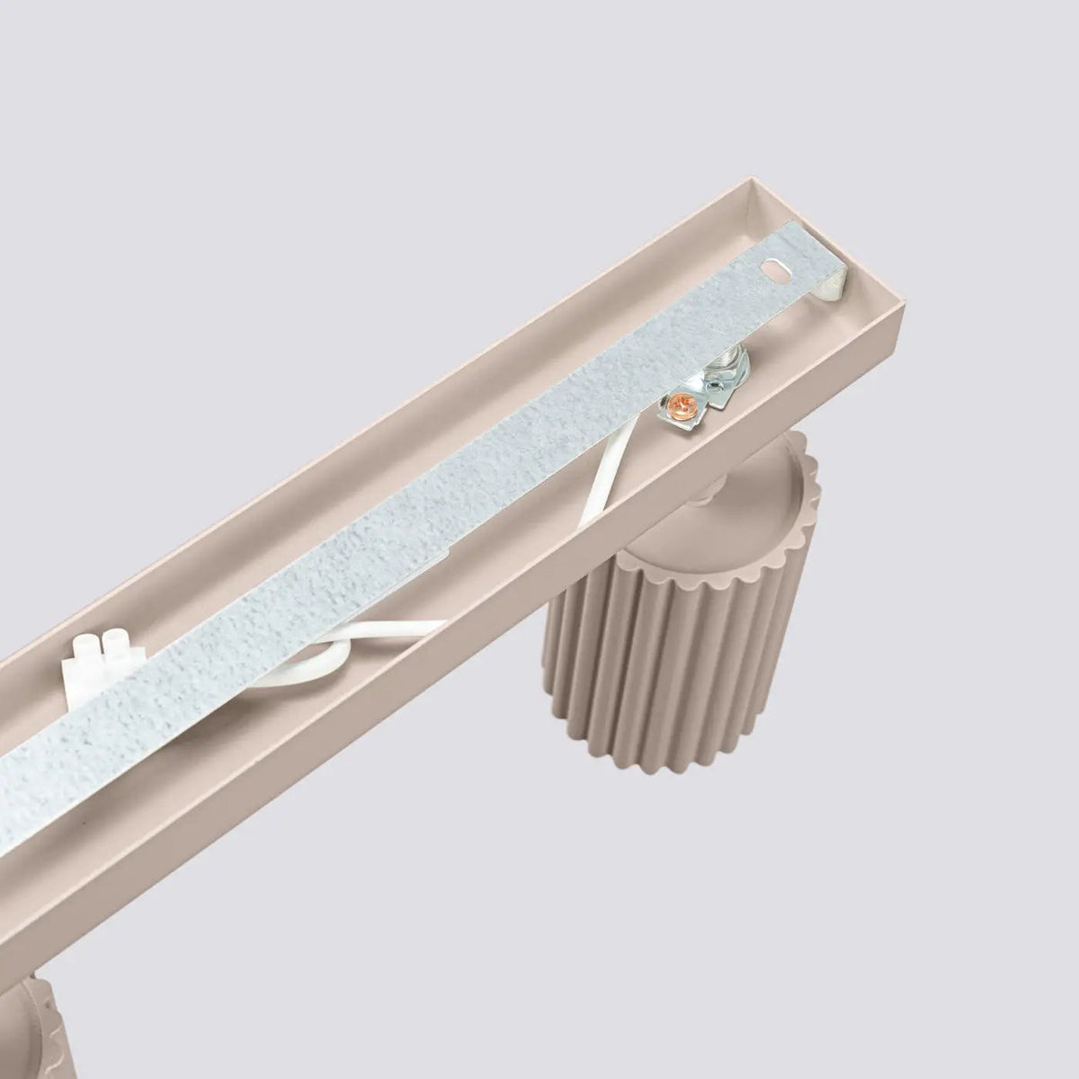 Plafonnier luminaire plafonnier taupe design avec spots ajustables - beige - Dalumea - vue 1