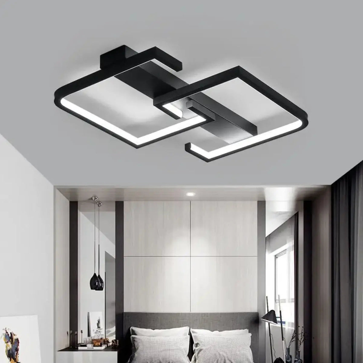 Plafonnier Géométrique Noir Minimaliste - Dalumea - vue 5
