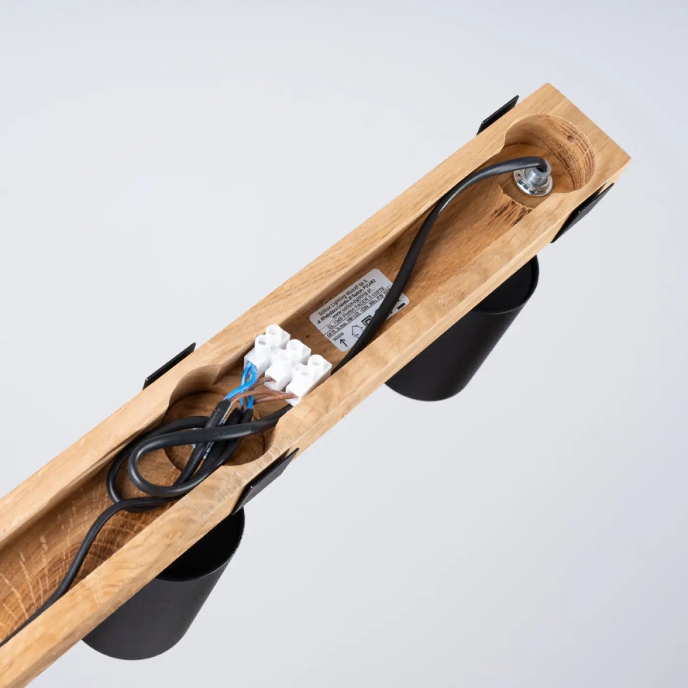 Plafonnier luminaire plafonnier scandinave a 3 spots orientables - bois - Dalumea - vue 1