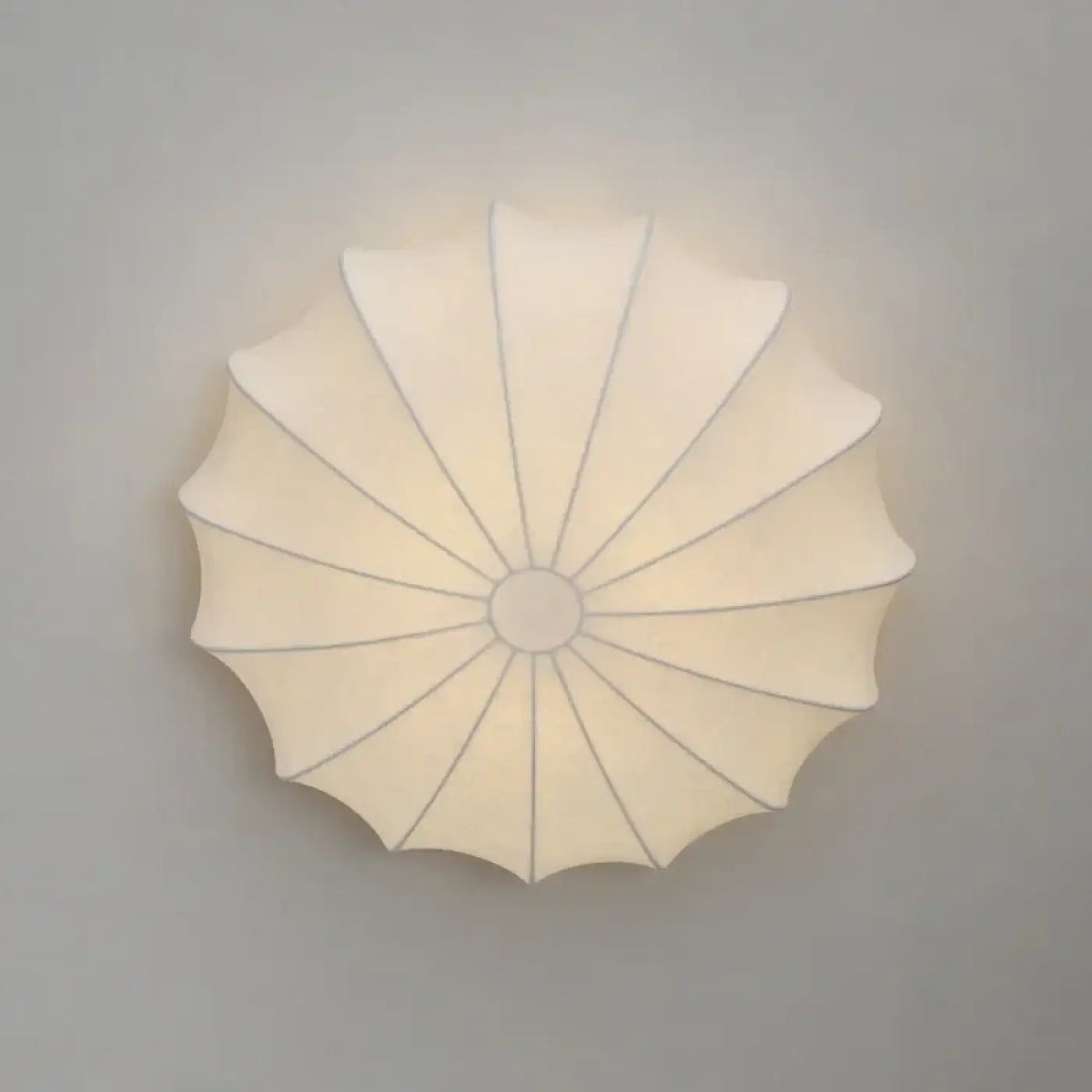 Plafonnier Forme Organique Blanc Tissu - Dalumea - vue 4