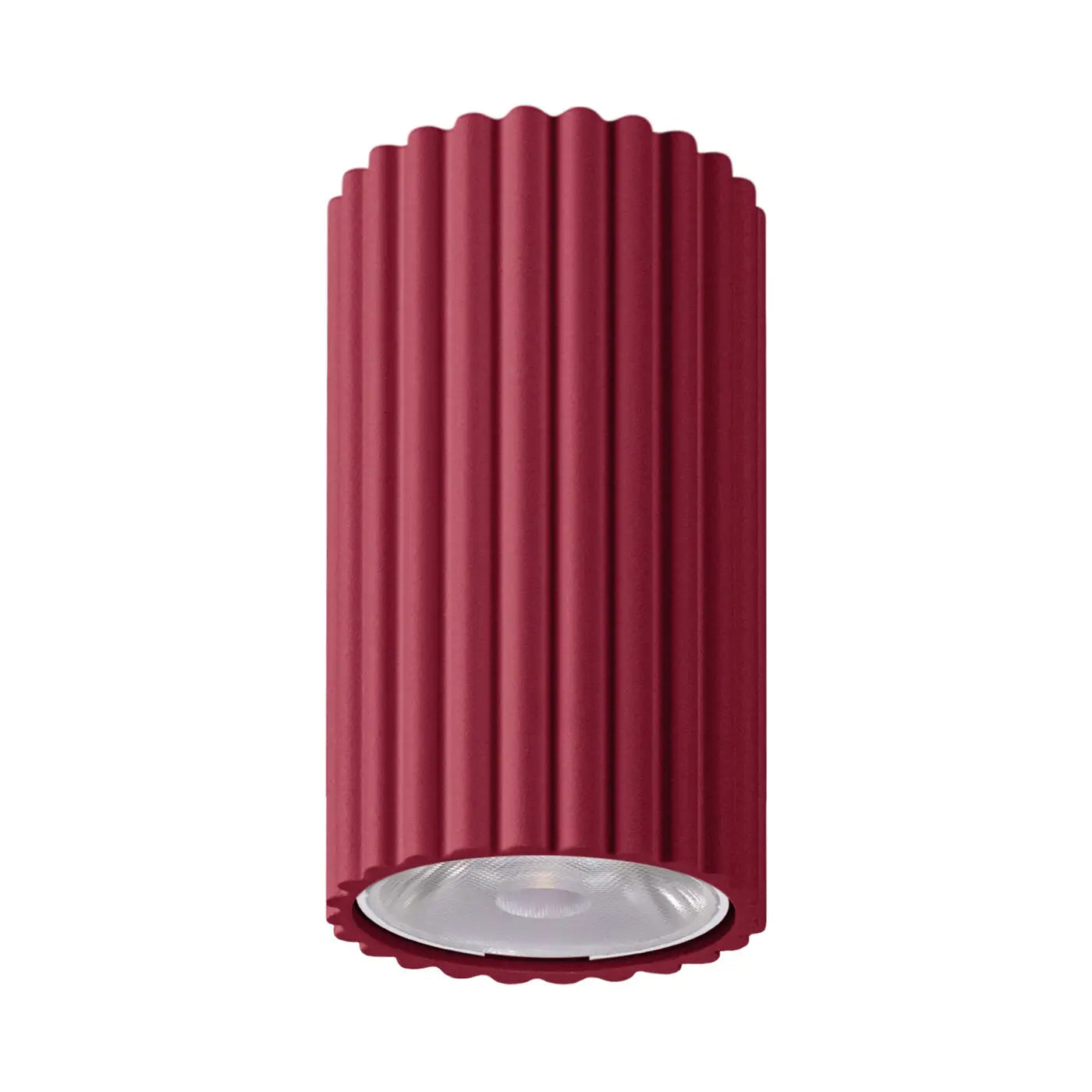 Plafonnier Bordeaux Strié LED - Dalumea - vue 1