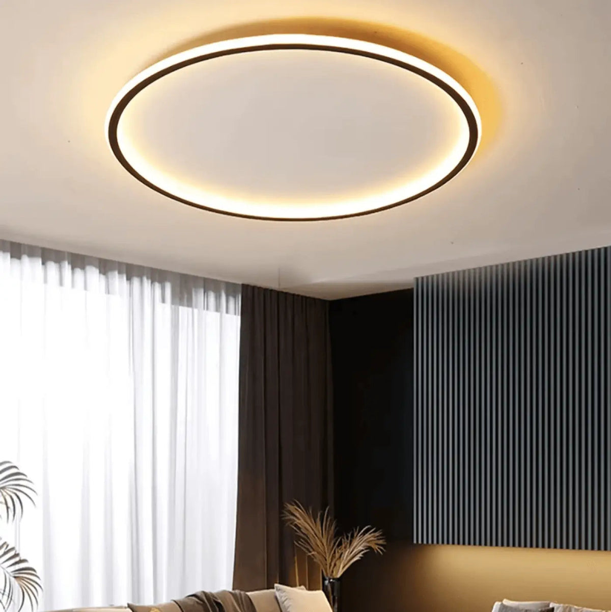 Plafonnier LED Cercle Doré - Dalumea - vue 3