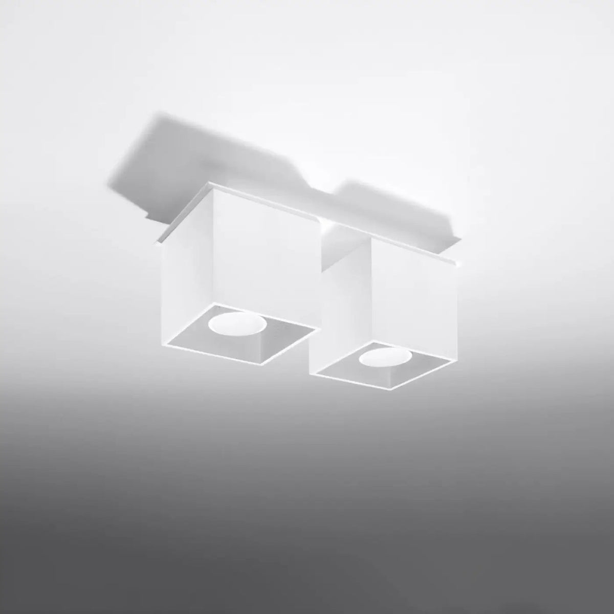 Plafonnier Double Spot Cubes Blanc - Dalumea - vue 2