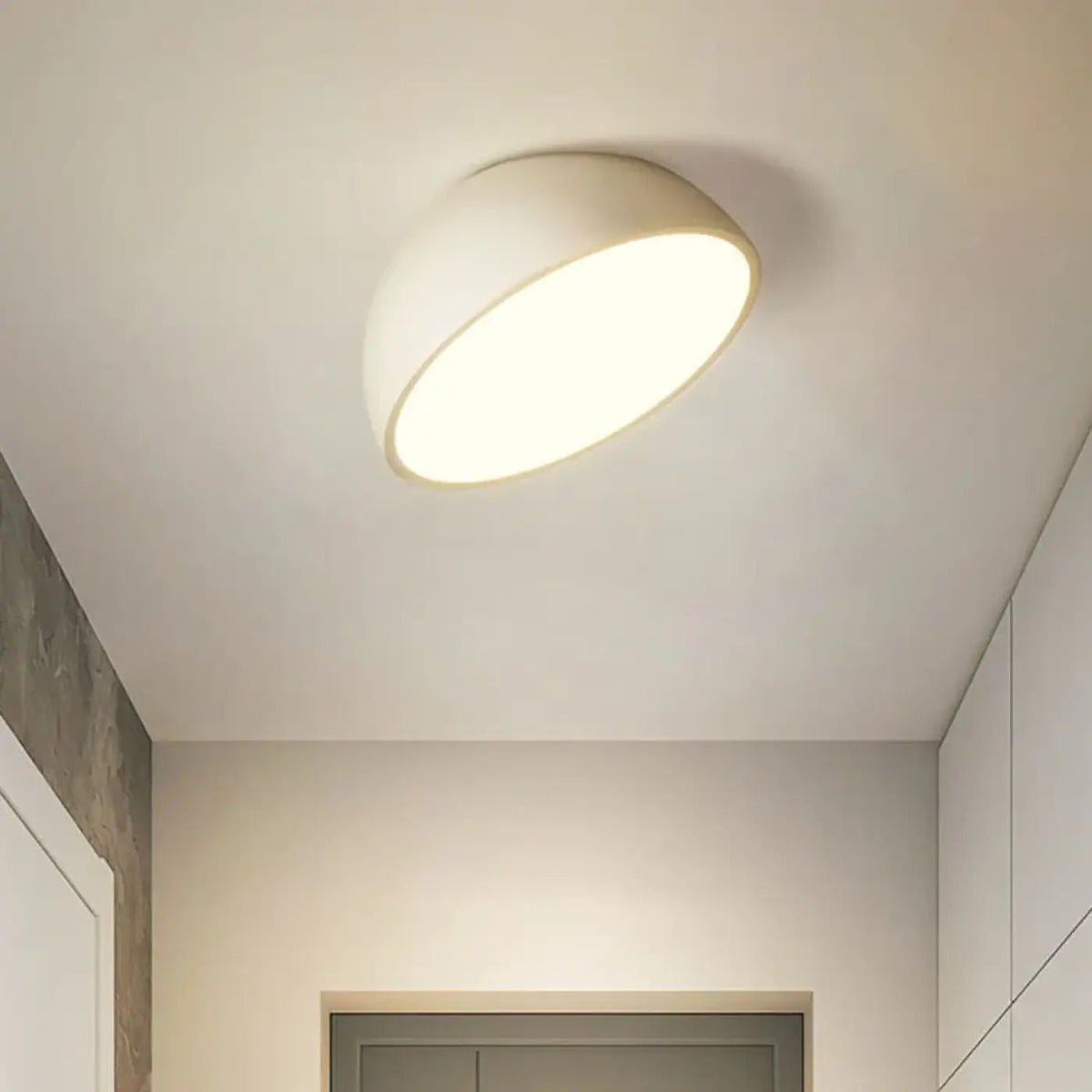 Plafonnier Demi Sphère LED Blanc - Dalumea - vue 4