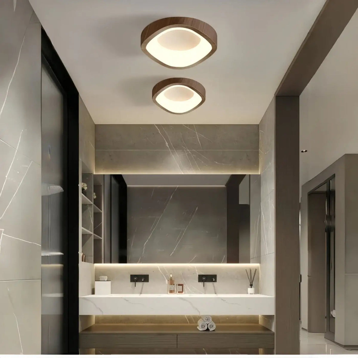 Plafonnier Bois Design Organique - Dalumea - vue 4