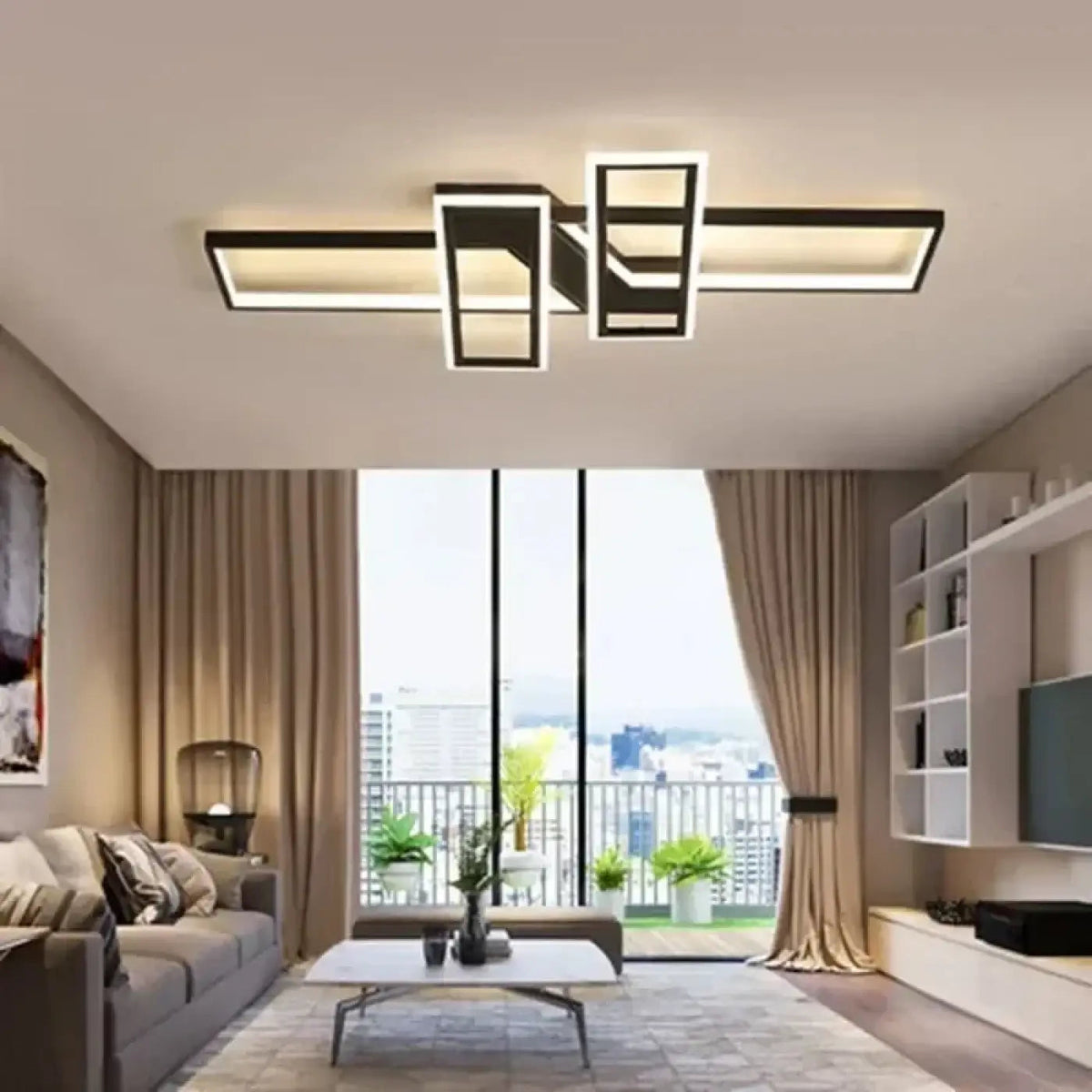 Plafonnier LED Rectangulaire Cadres Plats Moderne - Dalumea - vue 3
