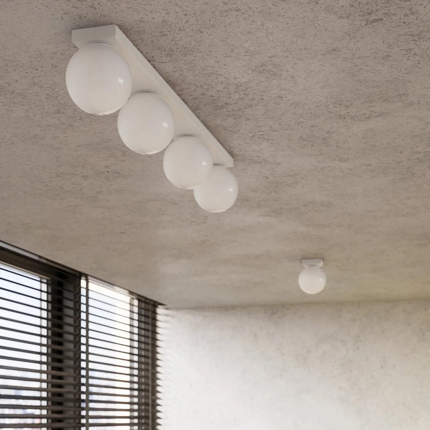 Plafonnier Boule Blanche LED - Dalumea - vue 6