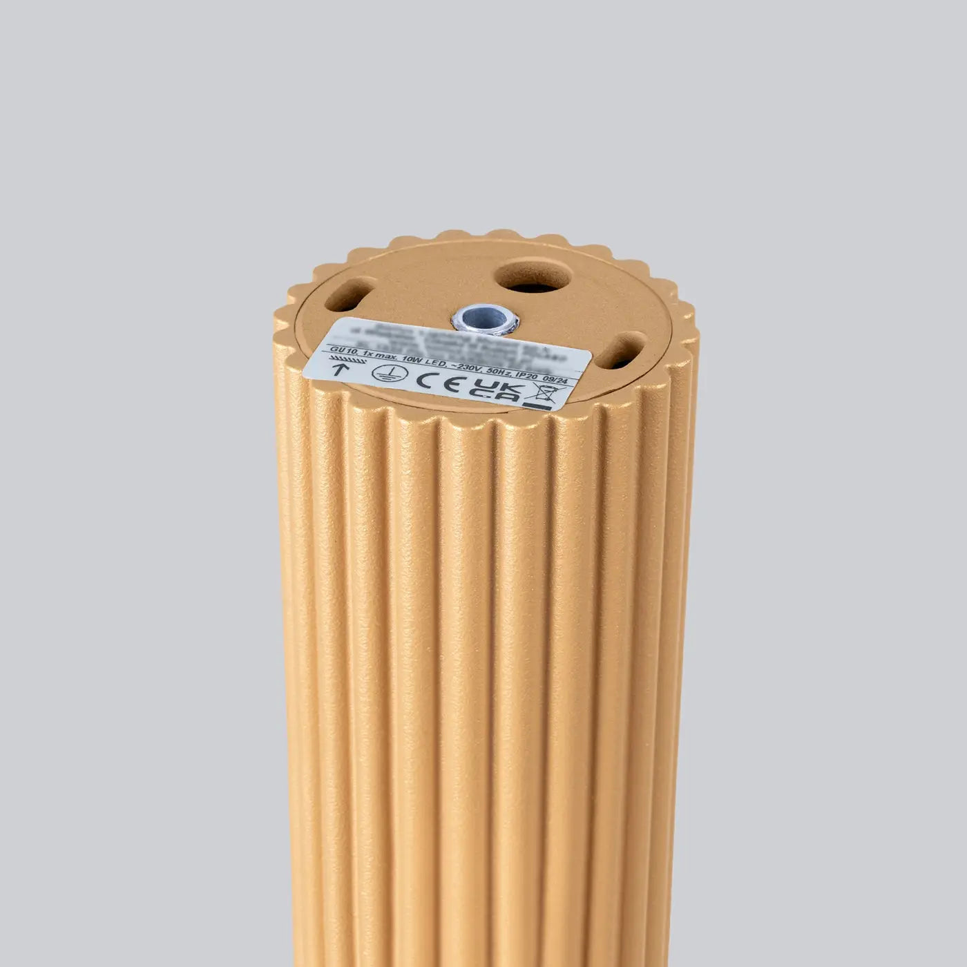 Plafonnier Cylindrique Doré Cannelé - Dalumea - vue 6