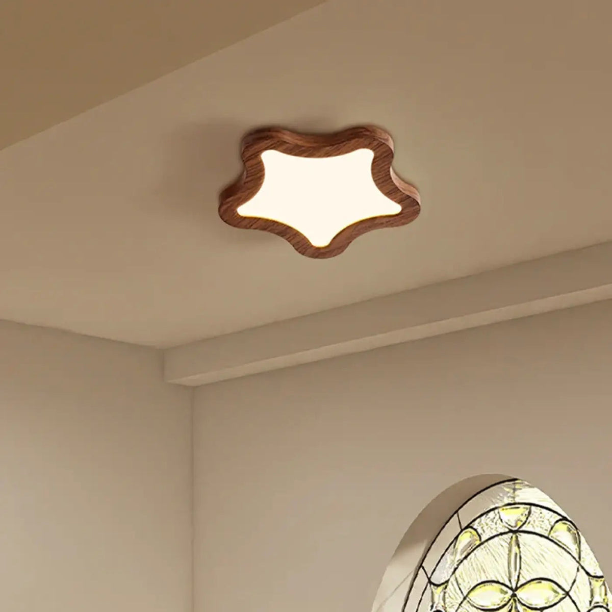 Plafonnier Effet Bois LED - Dalumea - vue 1
