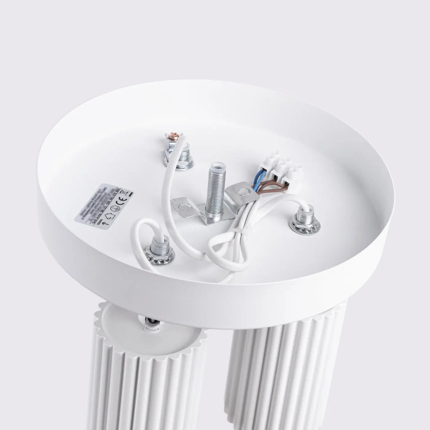 Plafonnier 3 Spots Orientables Cannelé Blanc - Dalumea - vue 6