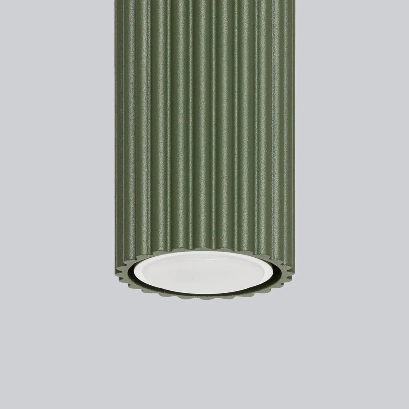 Plafonnier Cylindrique Cannelé Vert Olive - Dalumea - vue 6