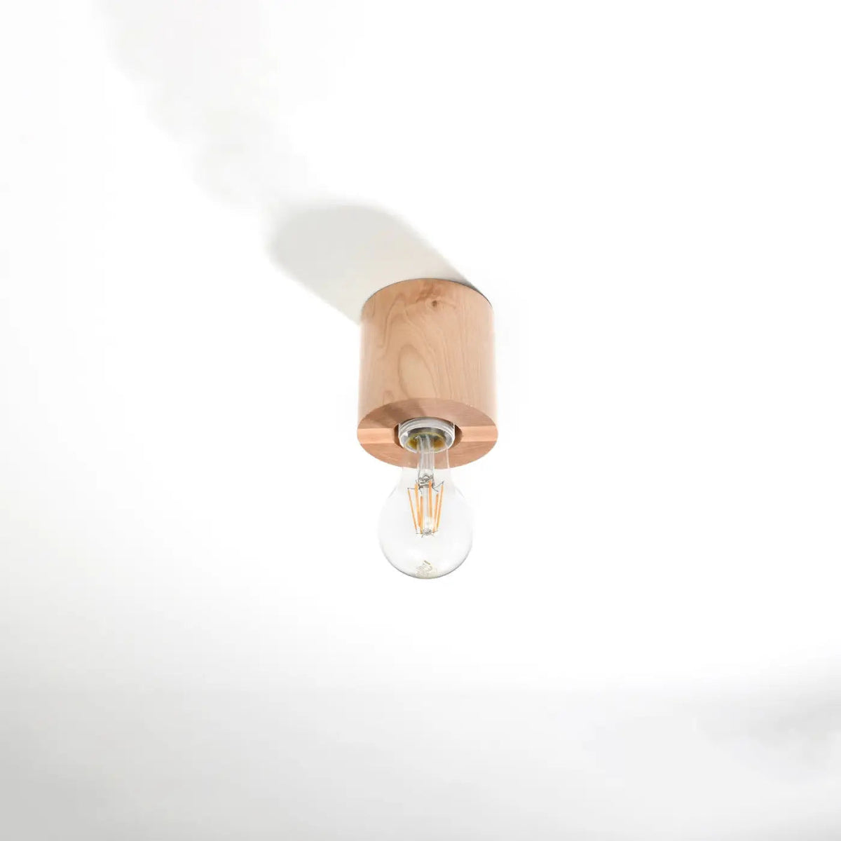 Plafonnier Cylindrique Bois Naturel