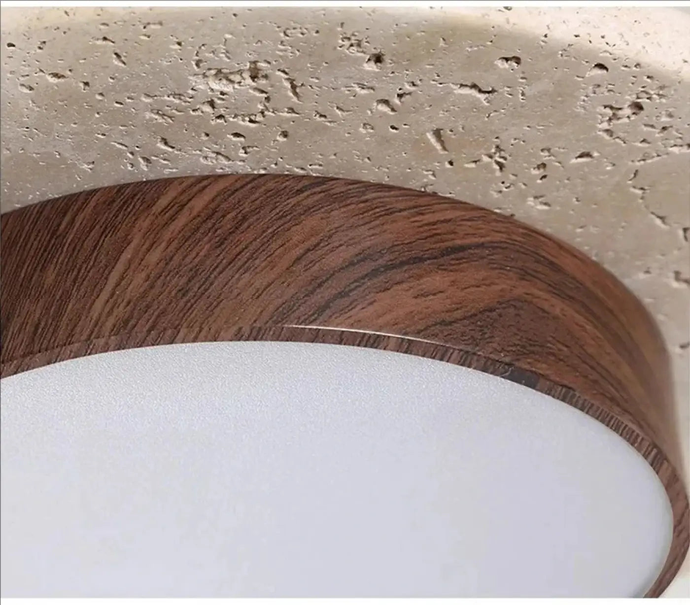 Plafonnier Rond Bois et Minéral Scandinave - Dalumea - vue 5