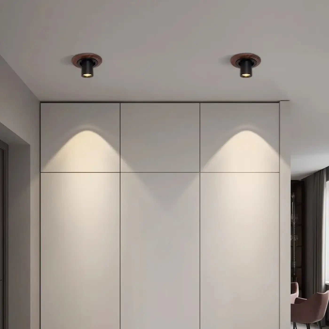 Plafonnier LED Rond Bois Moderne - Dalumea - vue 1