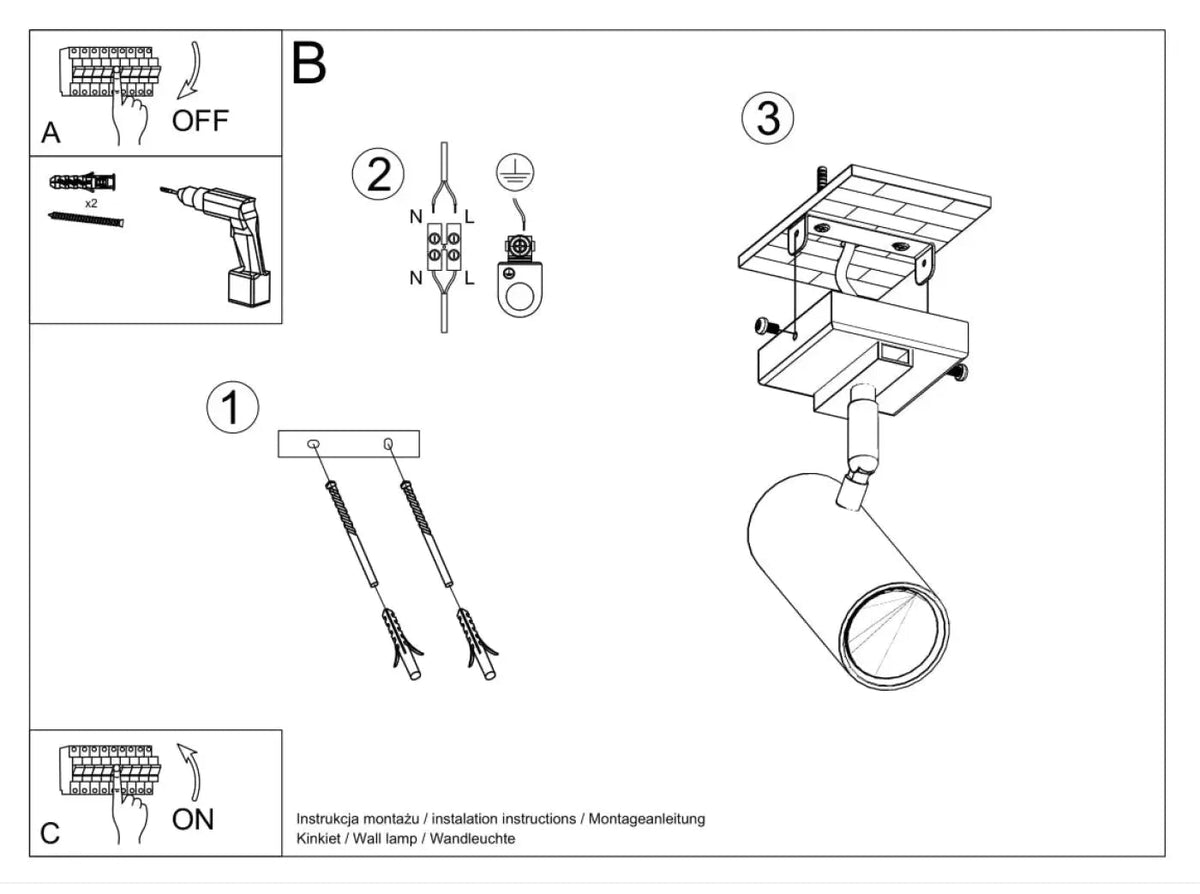 Spot Plafonnier Noir Orientable - Dalumea - vue 8