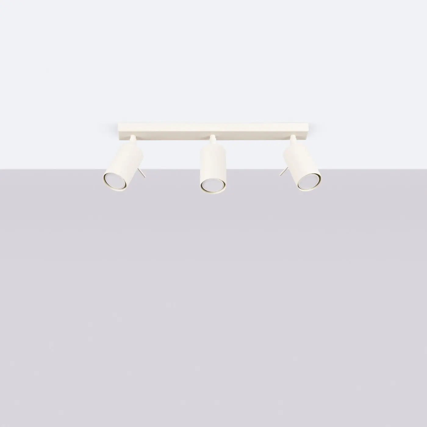 Plafonnier 3 Spots Orientables Barre Beige - Dalumea - vue 2