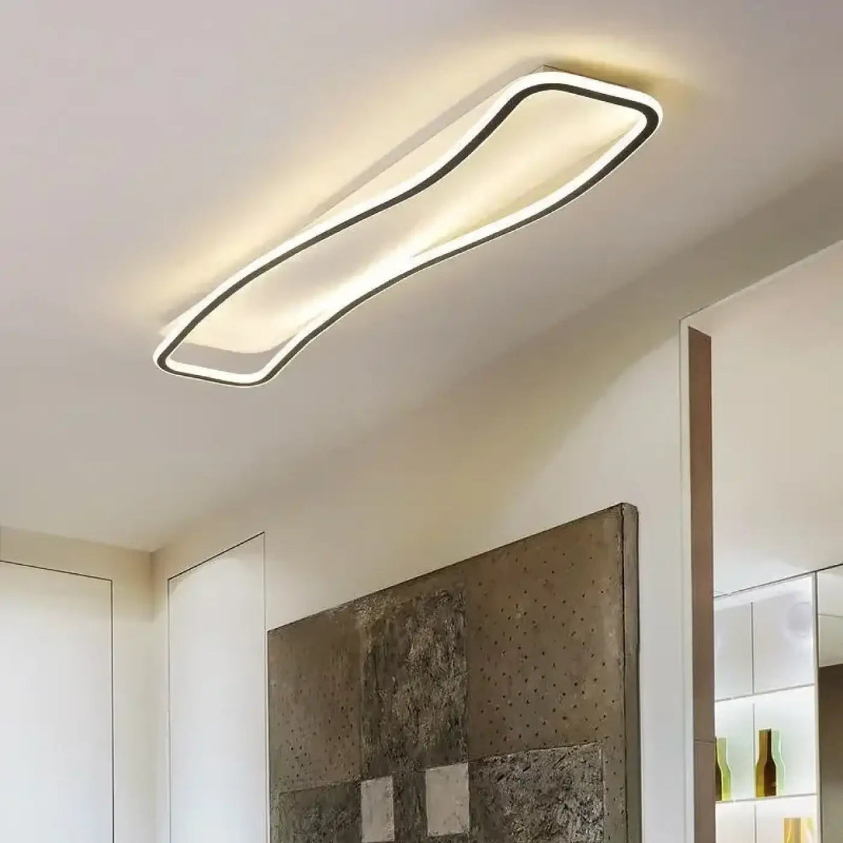 Plafonnier LED Ondulé Noir Design - Dalumea - vue 4