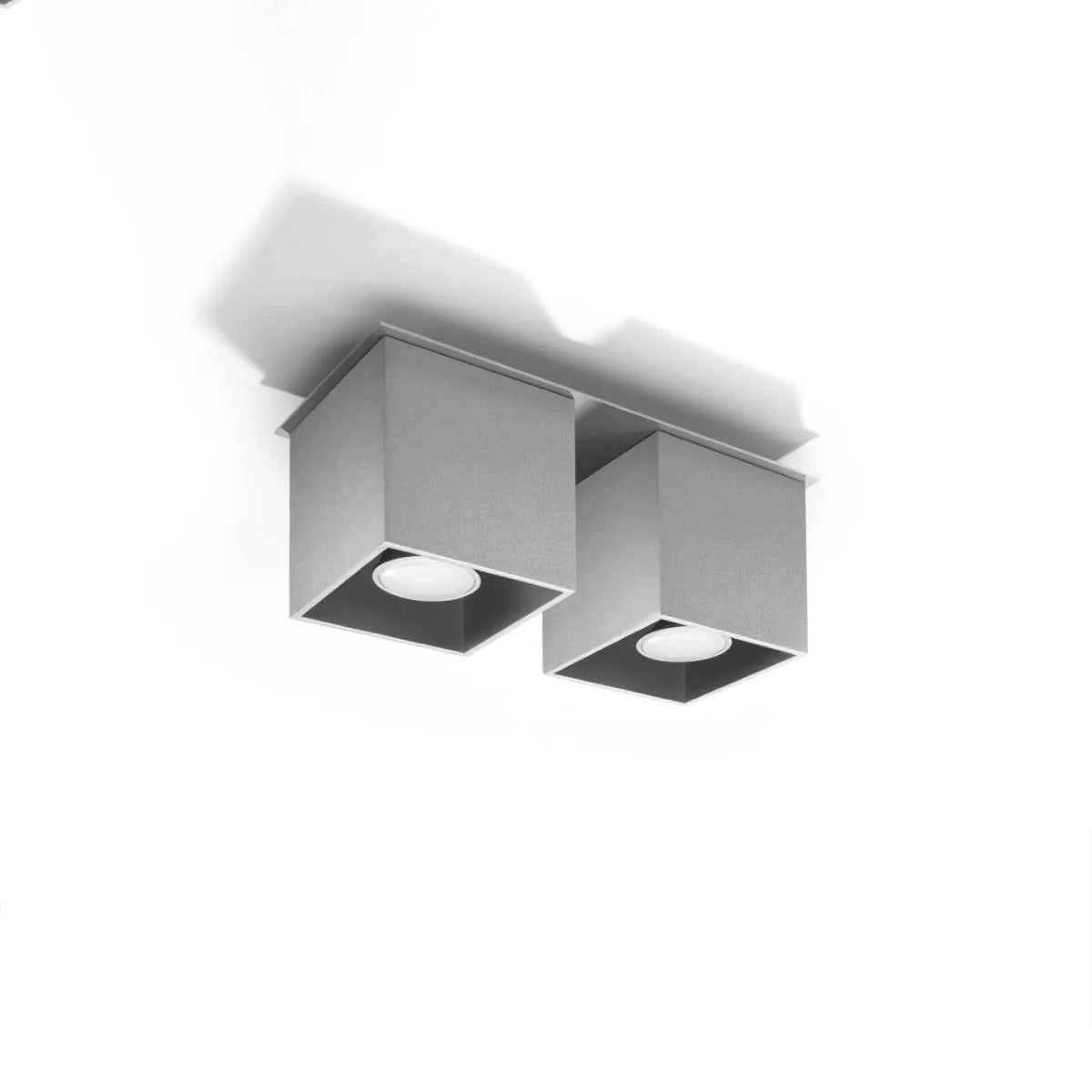 Plafonnier Double Spot Blocs Séparés Gris - Dalumea - vue 2