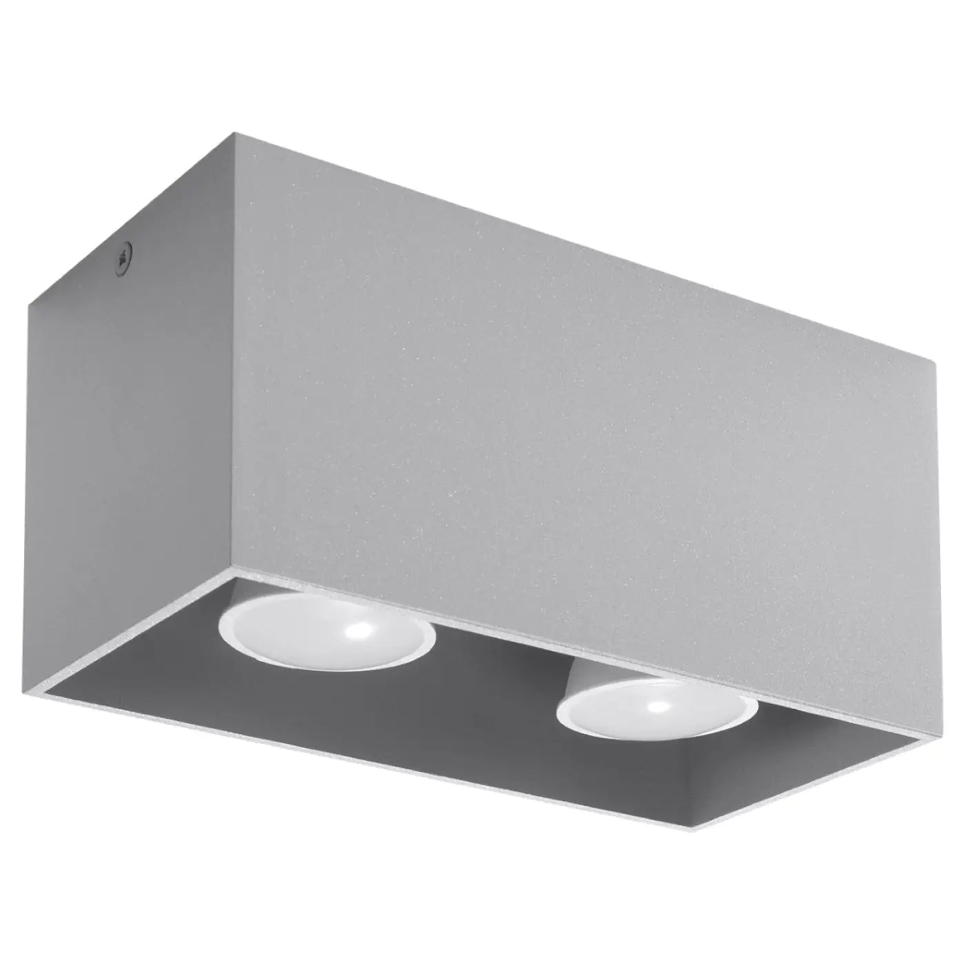 Plafonnier Double Spot Bloc Unique Gris - Dalumea - vue 3