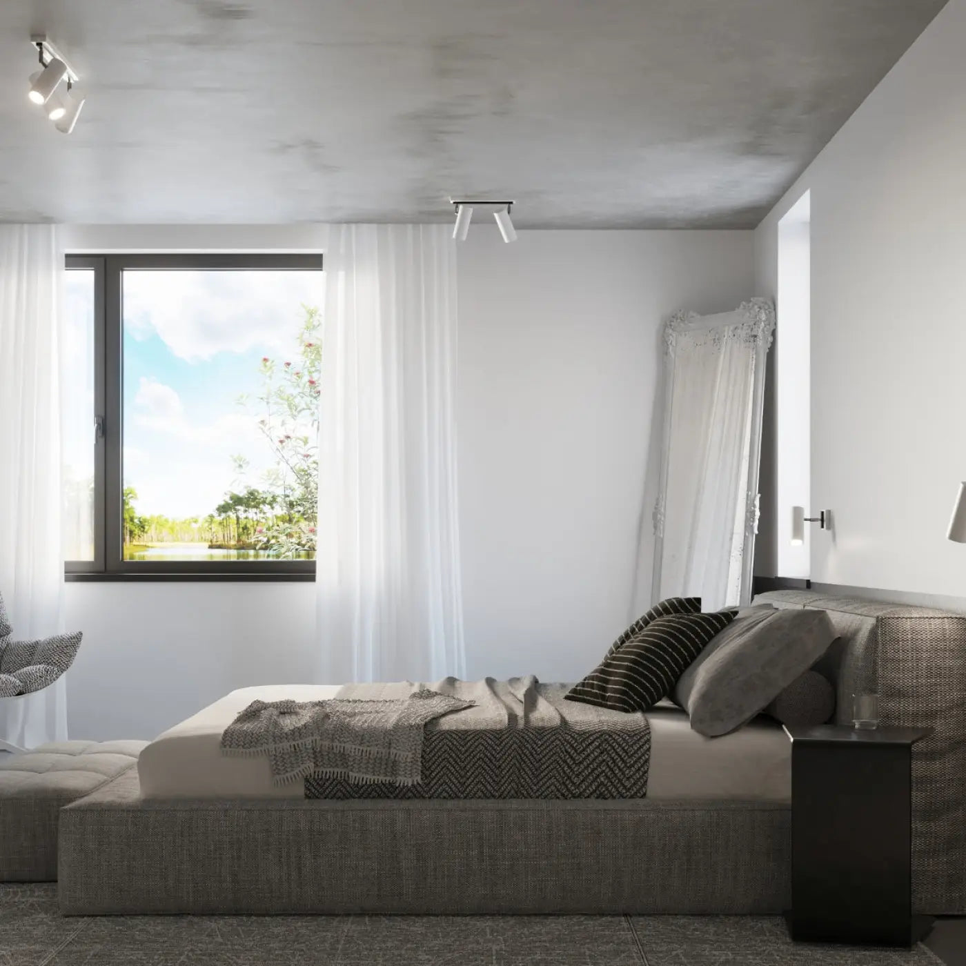 Plafonnier 2 Spots Orientables Blanc - Dalumea - vue 6